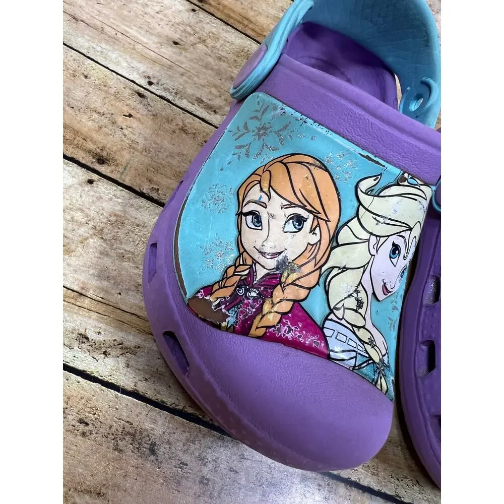 Crocs Disney Frozen Anna Elsa Toddler Girls Size 6/7